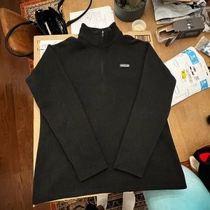Patagonia Women's Better Sweater® 1/4-Zip Fleece Black US Size XL
